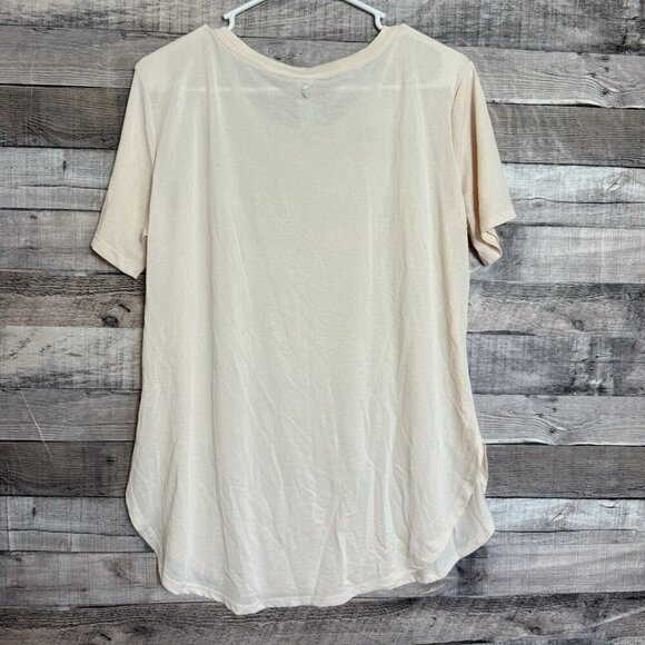 Zyia Active Go To Peach Crew Neck Short Sleeve Athletic Basic Tee Large Women’s - Picture 2 of 6